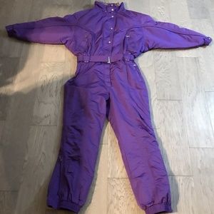 Vtg 80s 90s NEVICA One Piece SKI SUIT Purple Women